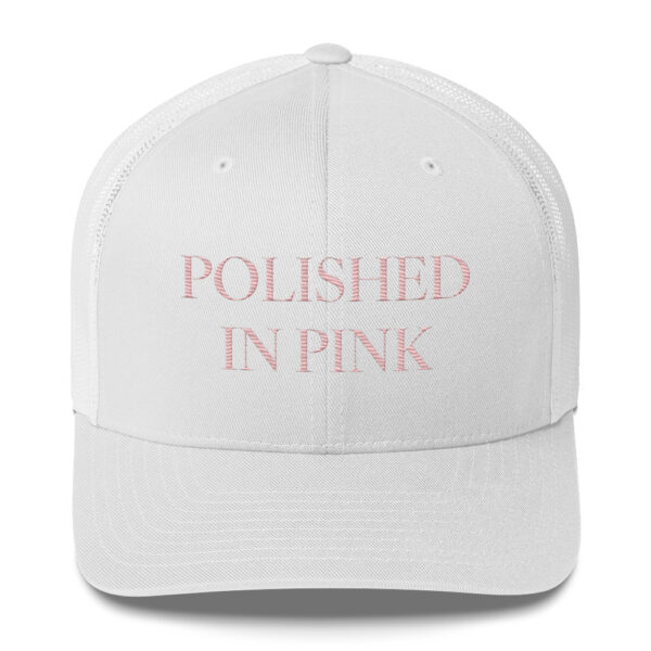 Pink Polished In Pink Trucker Cap (White)